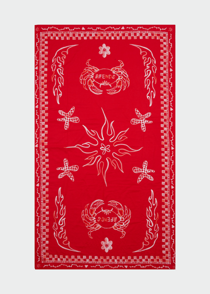 AFENDS Womens Calda - Sarong - Tomato