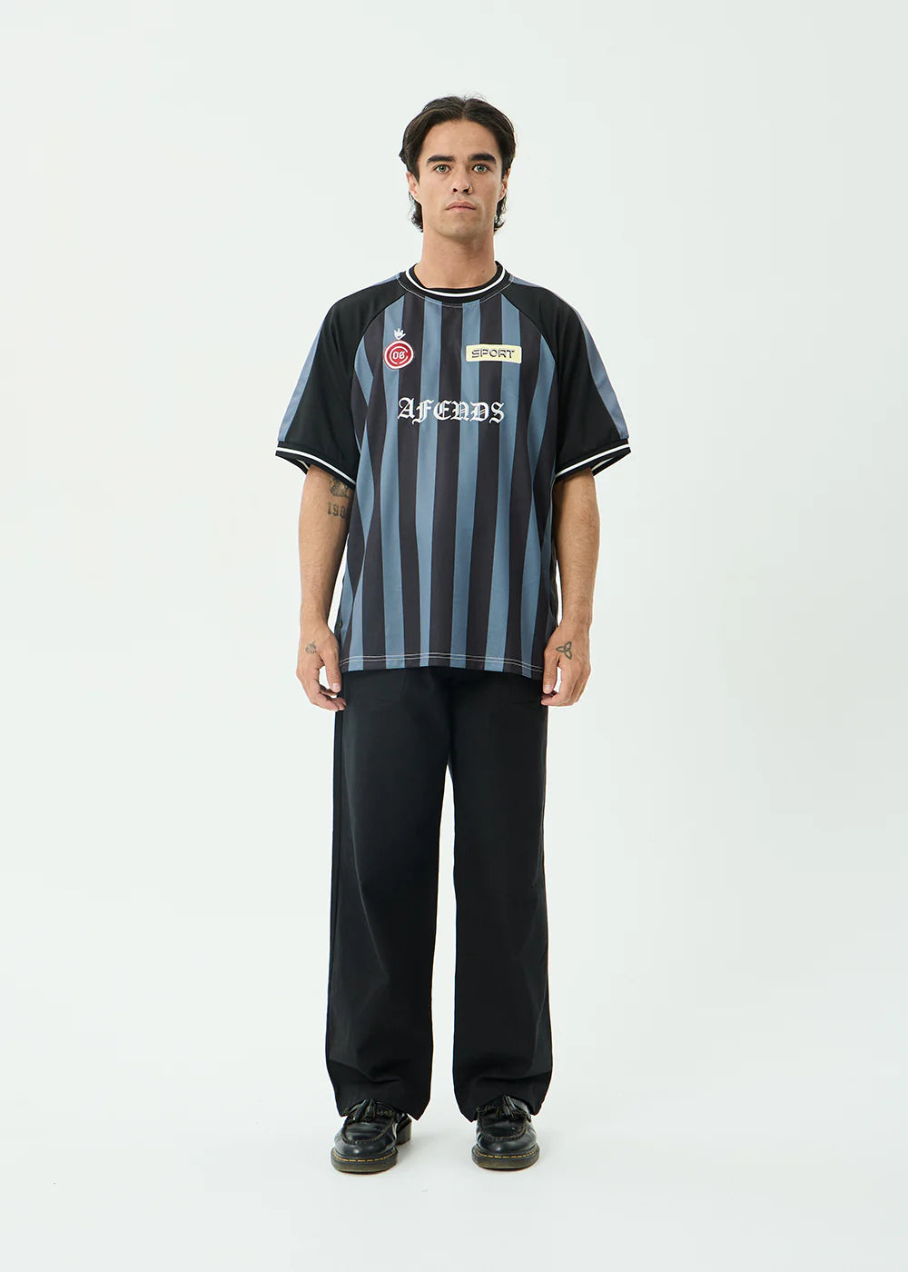 AFENDS Mens Holloway - Raglan Jersey - Black