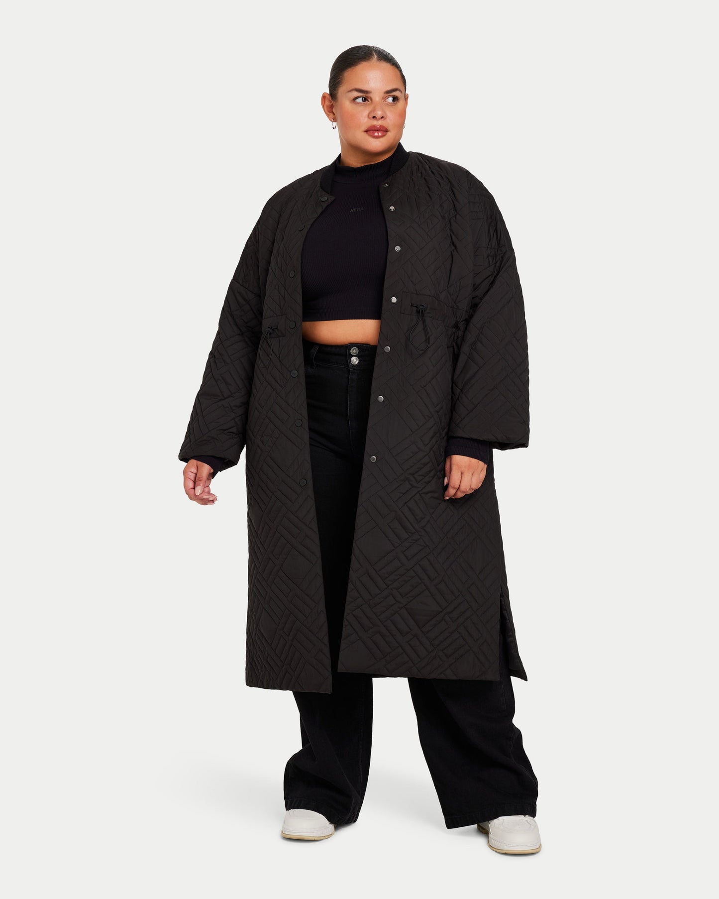 Womens Longline Puffer Jacket