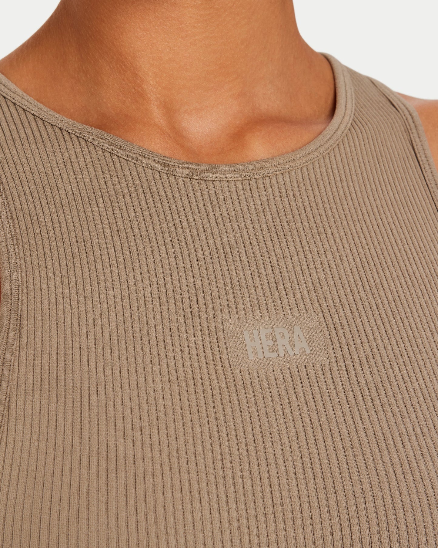 Womens Ribbed Base Racer Crop Top