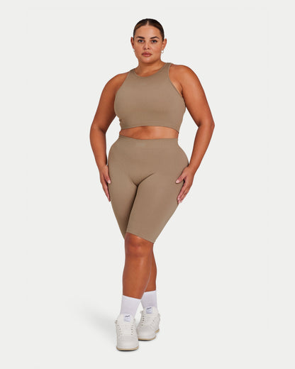 Womens Ribbed Base Short
