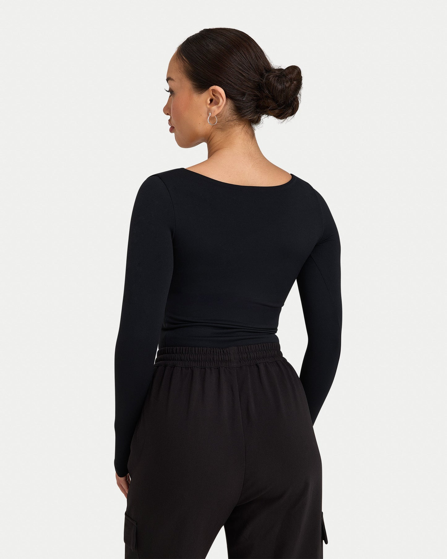 Womens Essential Dual Wear Long Sleeve Top