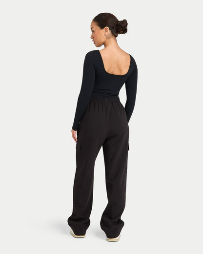 Womens Essential Dual Wear Long Sleeve Top