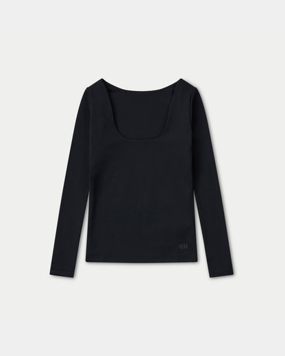 Womens Essential Dual Wear Long Sleeve Top