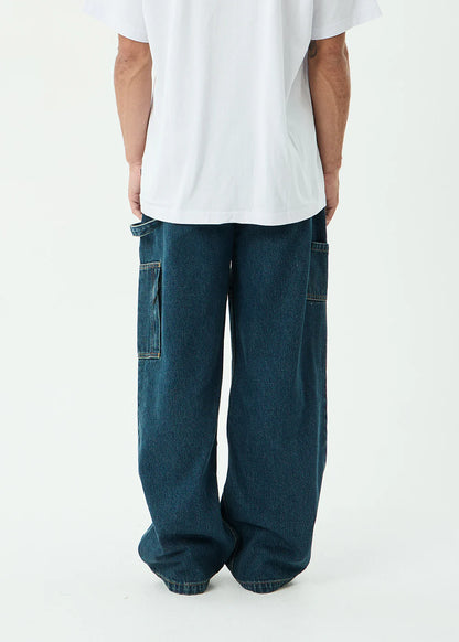 AFENDS Mens Richmond - Denim Workwear Jean - Vintage Wash