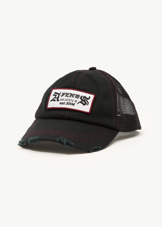 AFENDS Mens Supply - Six Panel Mesh Cap - Black