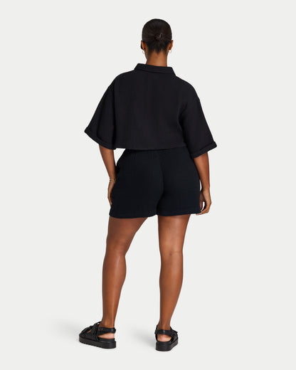Womens Resort Cropped Shirt