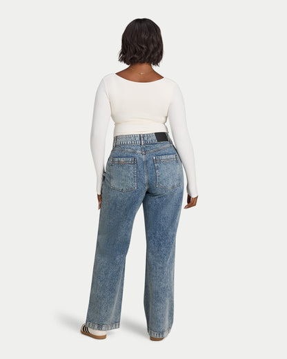 Womens Essential Dual Wear Long Sleeve Top