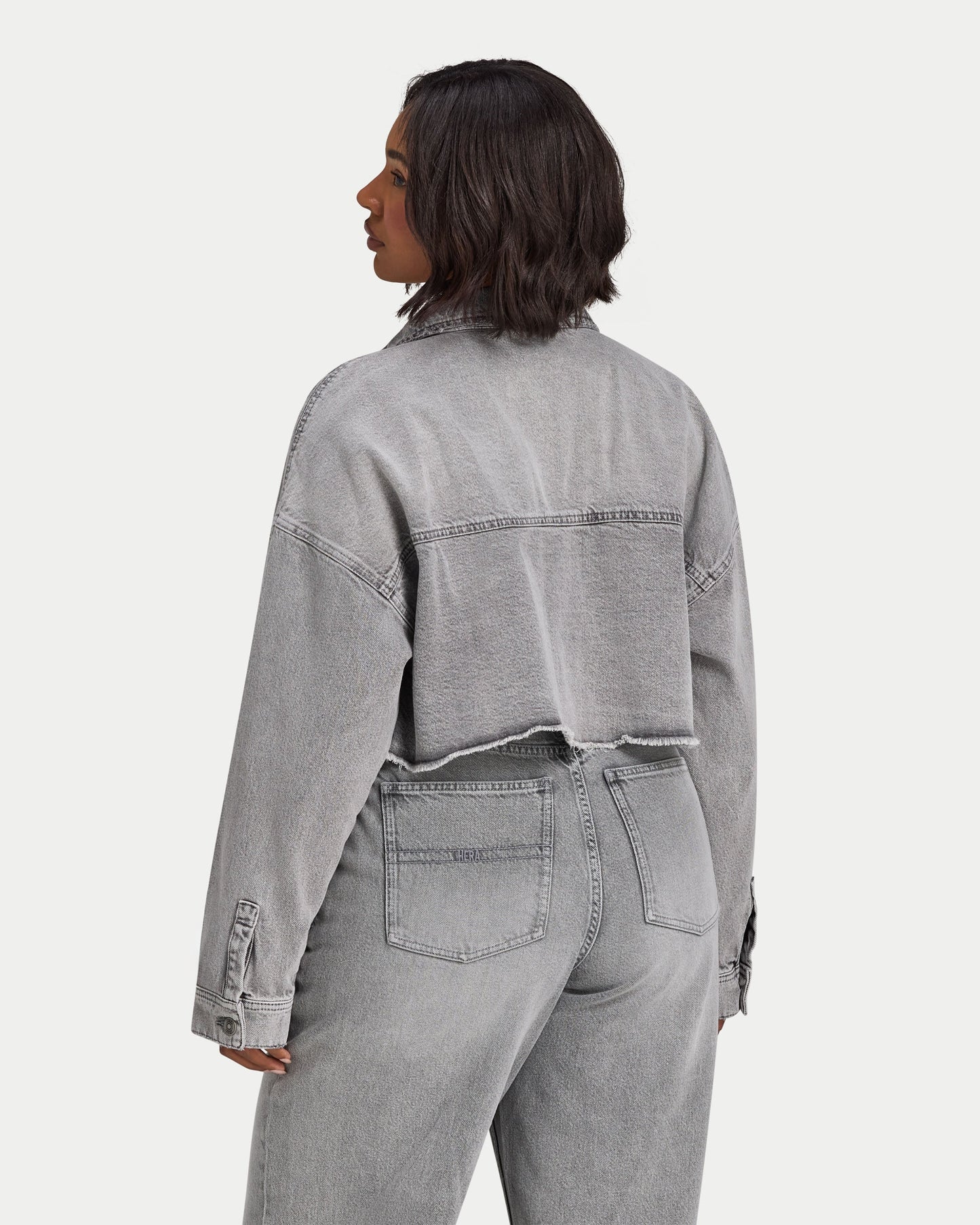 Womens Cropped Denim Jacket