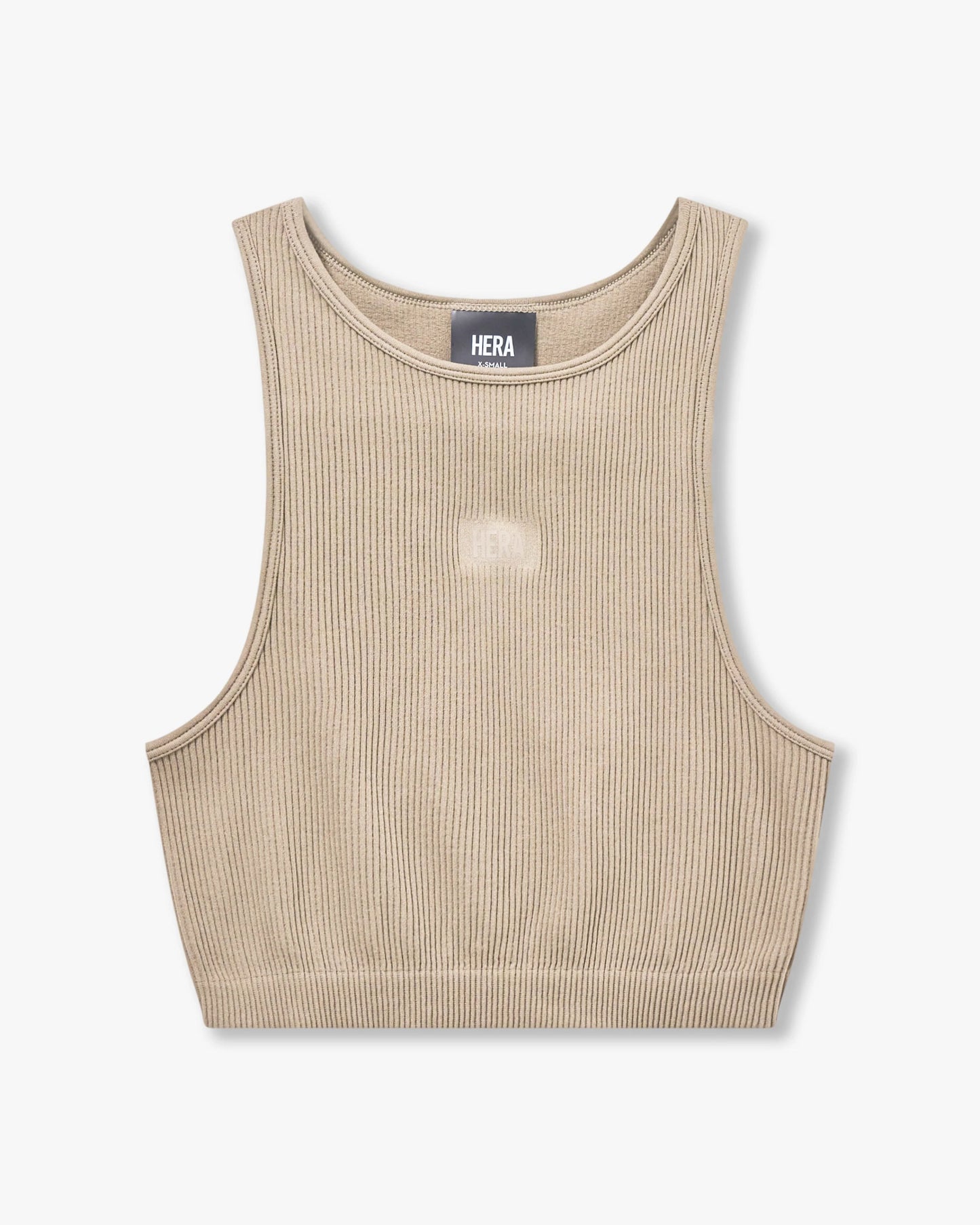 Womens Ribbed Base Racer Crop Top