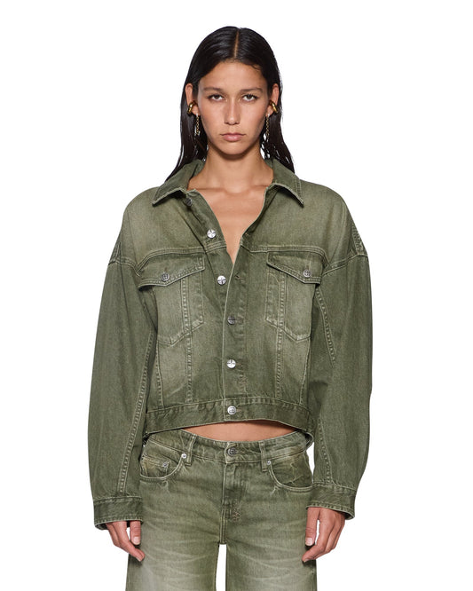 RELAX TRUCKER JACKET MILITANT GREEN