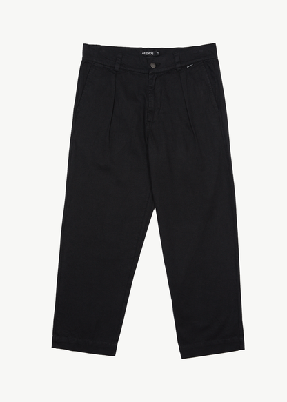 AFENDS Mens Mixed Business - Suit Pant - Black