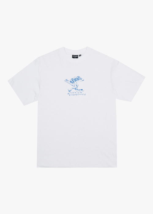 AFENDS Mens Flyin - Retro Tee - White