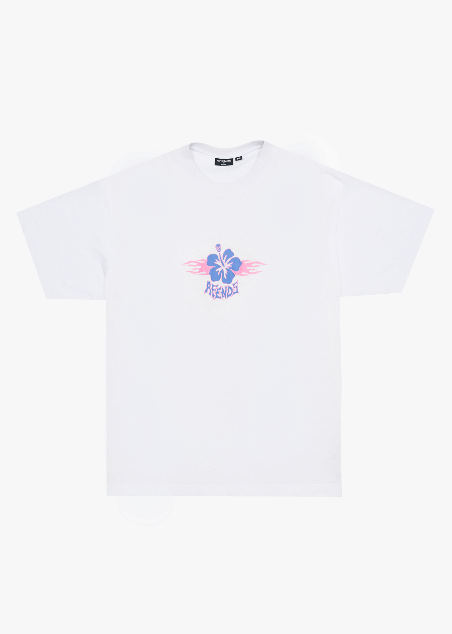AFENDS Mens Wiped Out - Boxy Tee - White