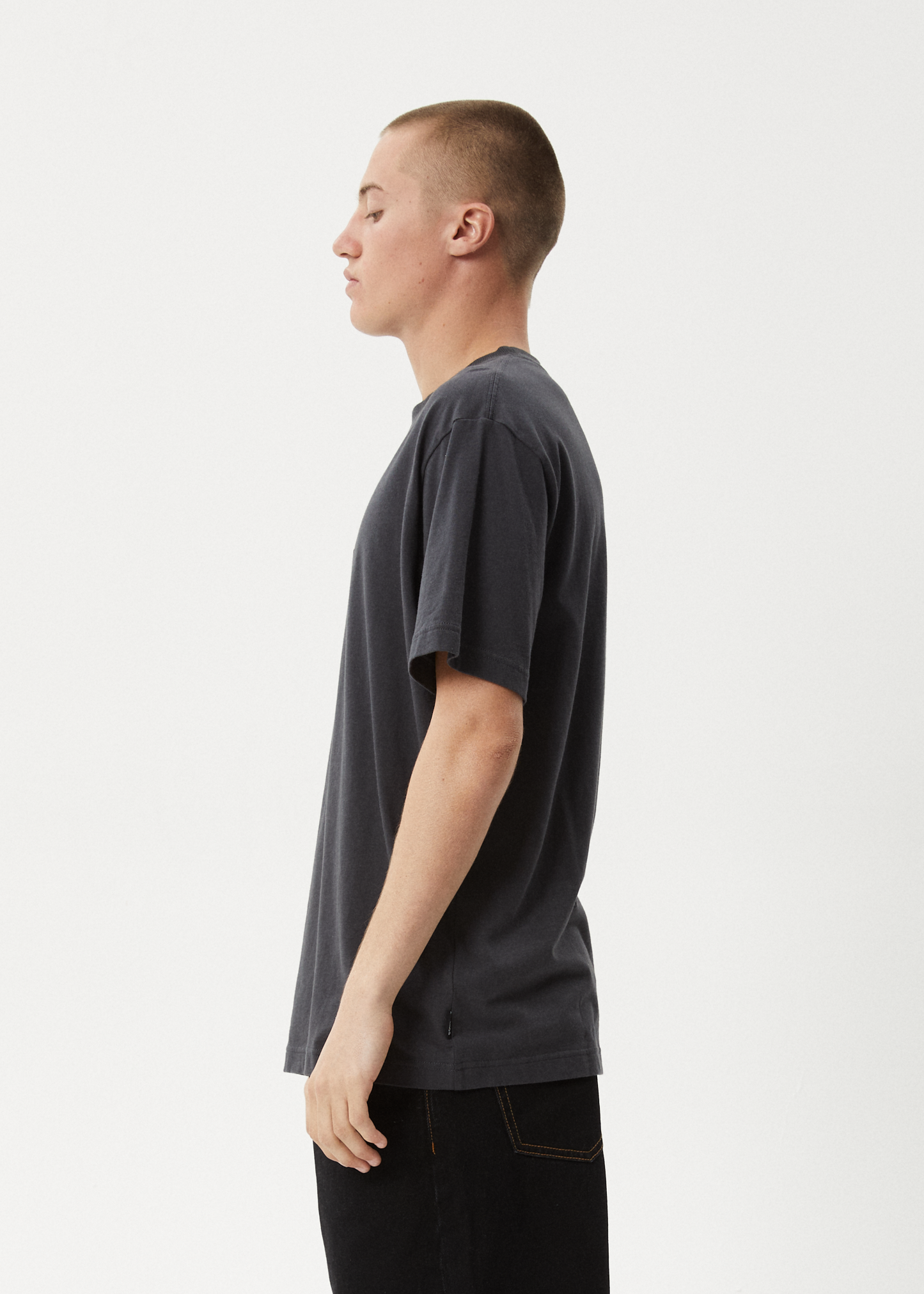 AFENDS Mens Ember - Retro Tee - Charcoal