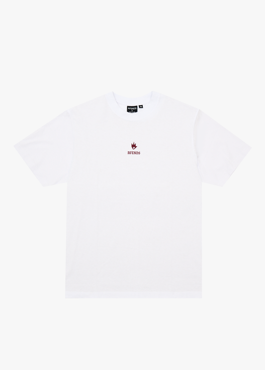 AFENDS Mens Burnin - Retro Tee - White