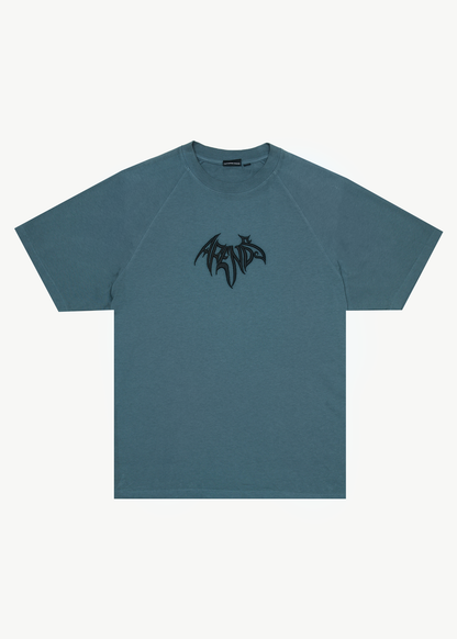 AFENDS Mens Bats - Raglan Boxy Tee - Fuel