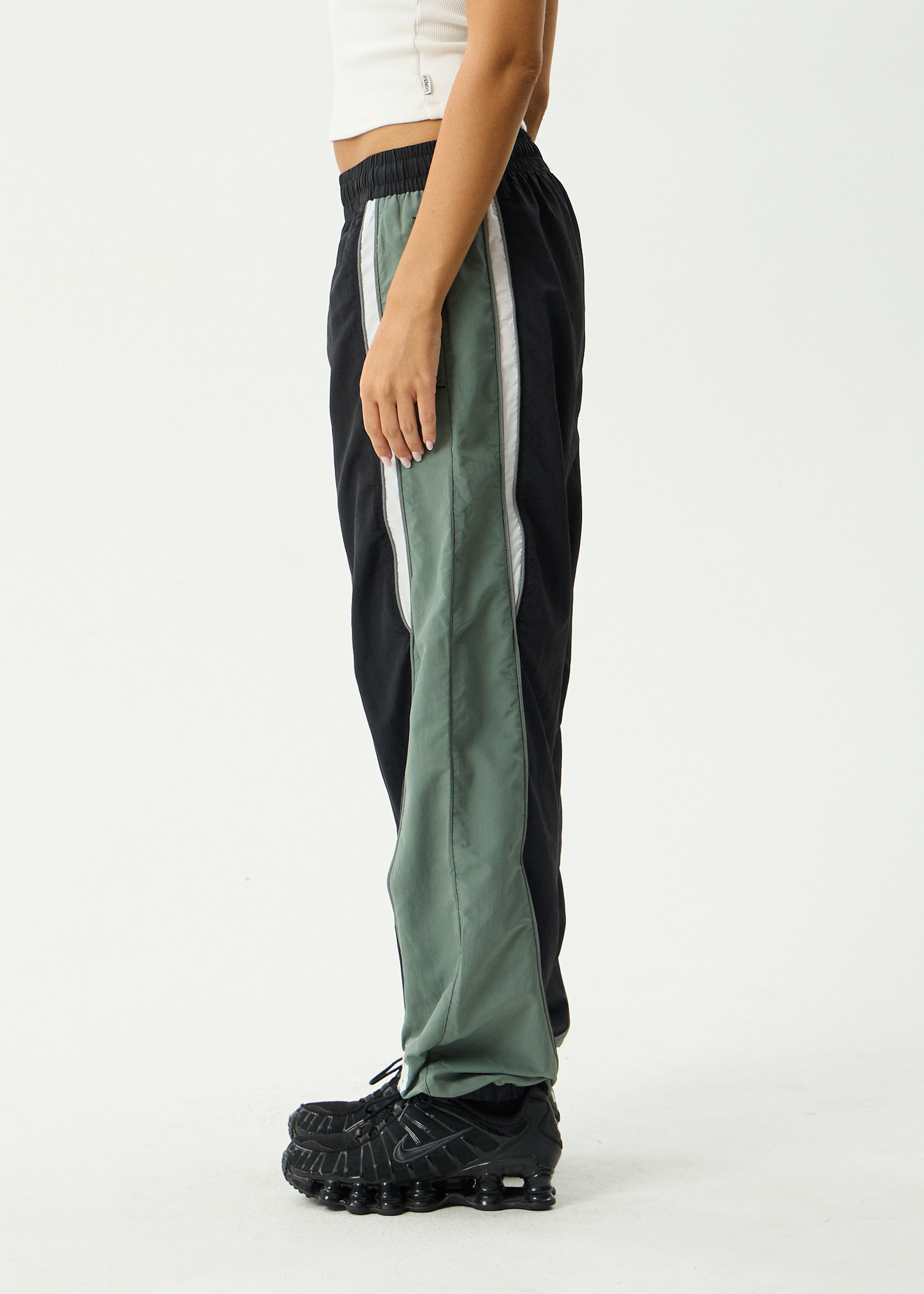 AFENDS Mens Sporting - Panelled Track Pant - Black