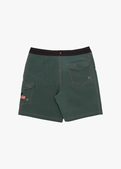 AFENDS Mens Petal - Surf Related V2 Boardshort 18" - Pine