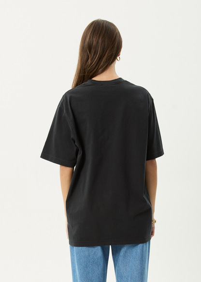 AFENDS Mens Abiza - Retro Tee - Stone Black