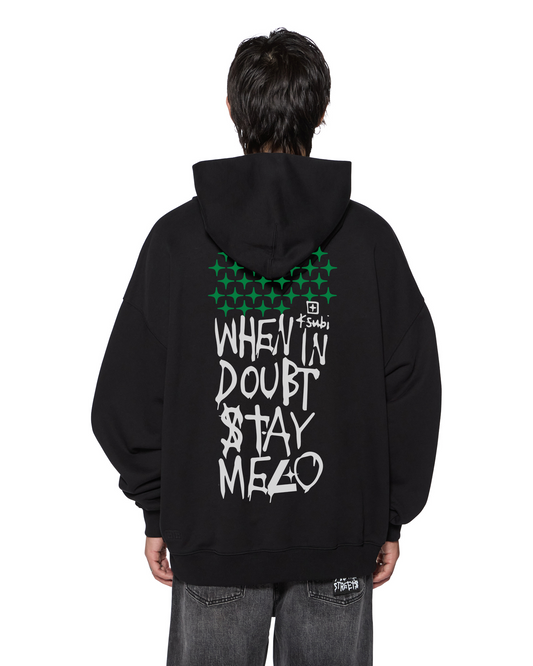 KSUBI X STAYME7O EKCESS HOODIE JET BLACK