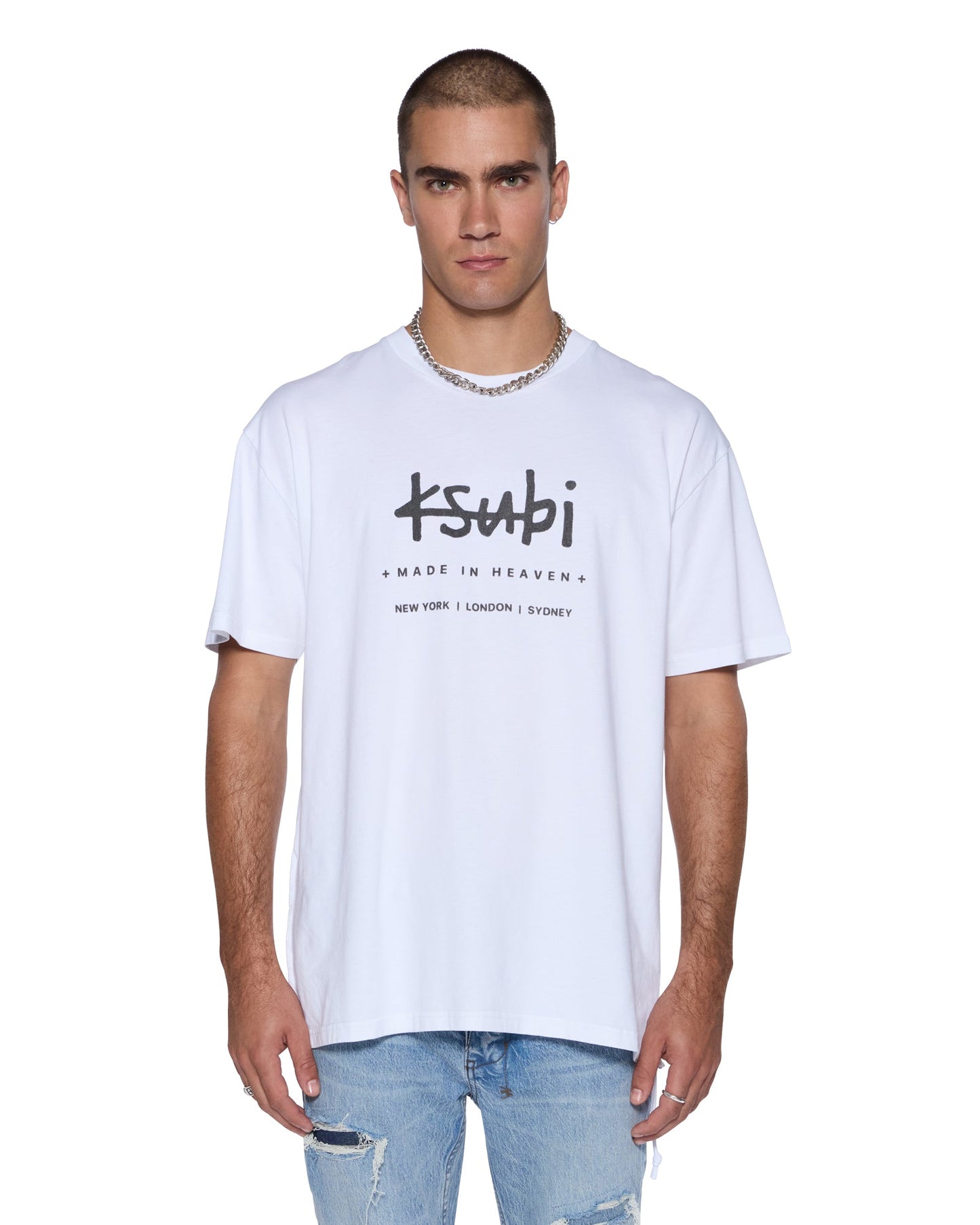 PLATED BIGGIE SS TEE TRU WHITE