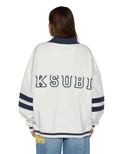 99 BOYFRIEND POLO SWEATSHIRT VINTAGE WHITE