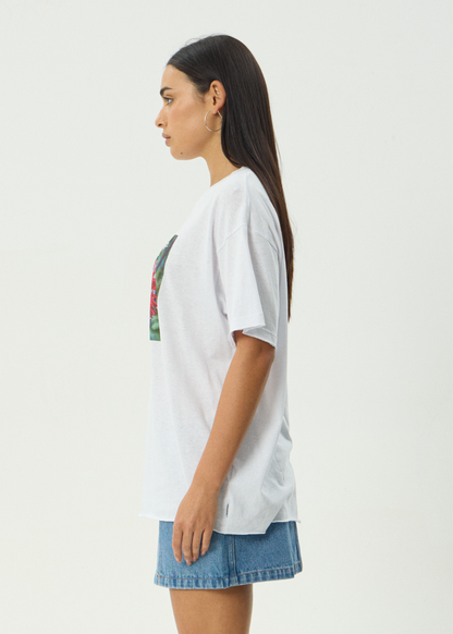 AFENDS Womens Open Up - Oversized Tee - White