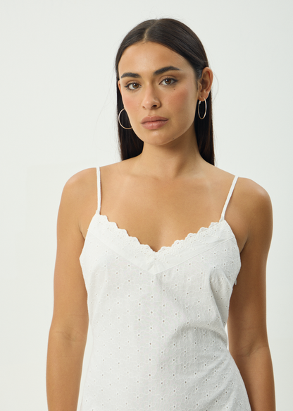 AFENDS Womens Kindred - Midi Dress - White
