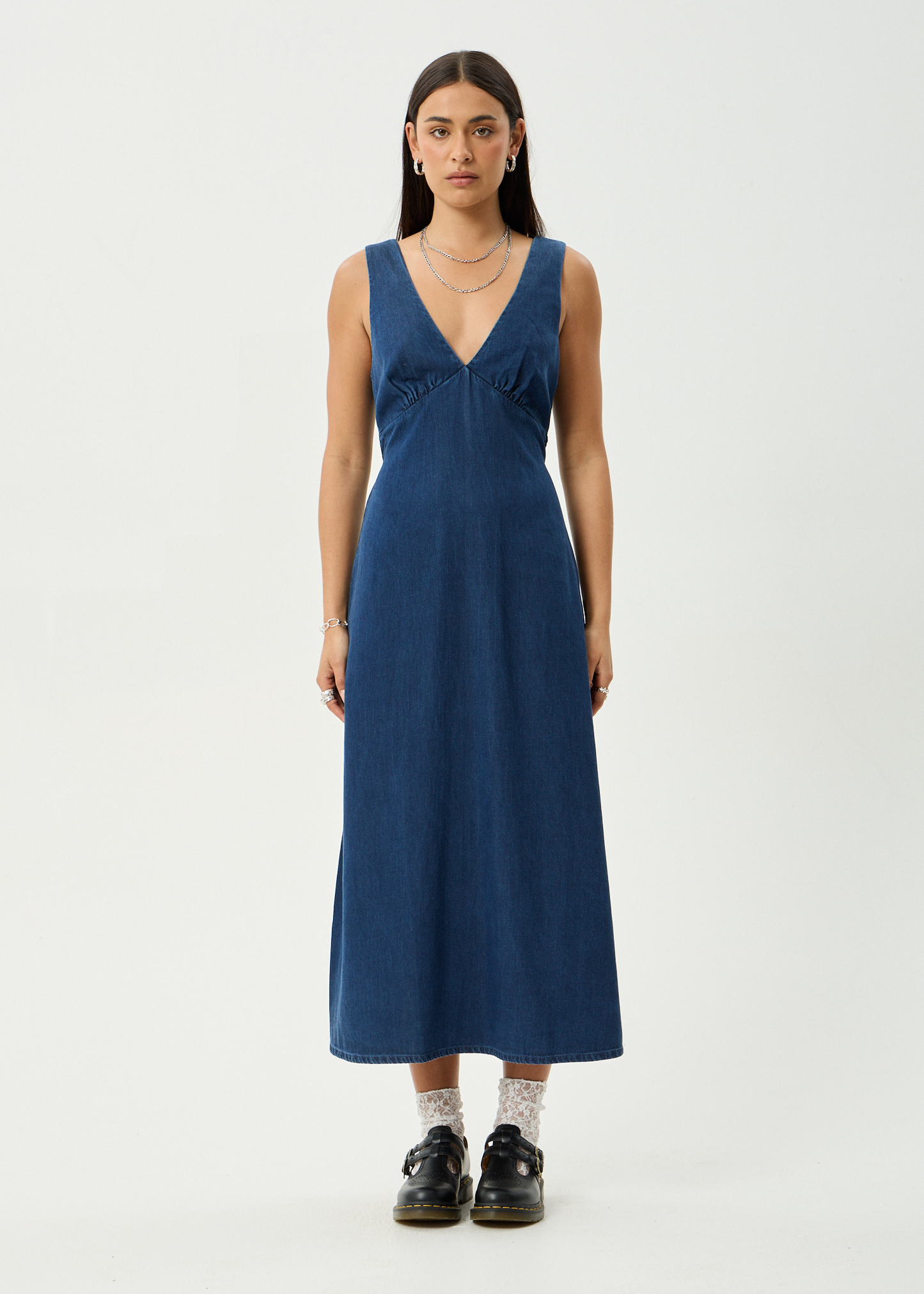 AFENDS Womens Palmer - Maxi Dress - Ink